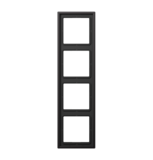 Рамка для вертикальной и горизонтальной установки, 4 поста; металл; dark; Aluminium  AL2984D  Jung