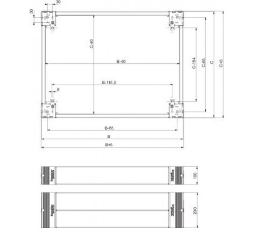 ПЕР. И ЗАДН. ПАНЕЛИ ЦОКОЛЯ 1000x100  NSYSPF10100  Schneider Electric