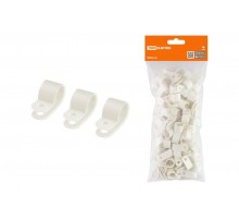 Скоба нейлоновая крепежная СКН-9 белая (100 шт)  SQ0514-0203  TDM