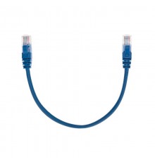 Патч-корд U/UTP, CAT 5e, RJ45-RJ45, 26AWG, LSZH, синий, 0,3м REXANT  02-0104-03  REXANT