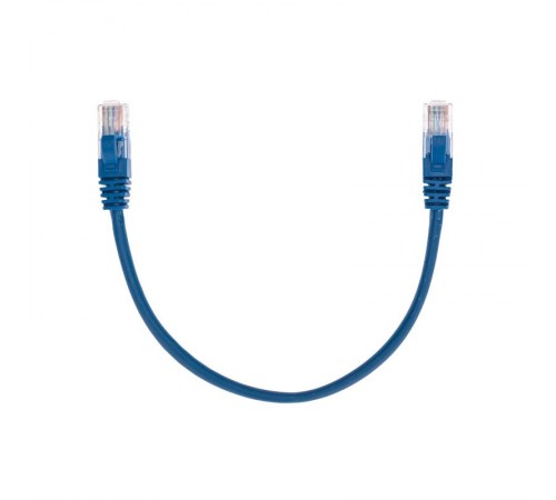 Патч-корд U/UTP, CAT 5e, RJ45-RJ45, 26AWG, LSZH, синий, 0,3м REXANT  02-0104-03  REXANT