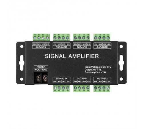 Усилитель сигнала LN-SPI-6CH (5-24V) (arlight, IP20 Металл, 1 год)  033094  Arlight