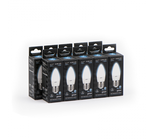 Лампа светодиодная LED 6,5Вт E27 220В 4100К свеча  103102207  Gauss