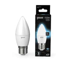 Лампа светодиодная LED 6,5Вт E27 220В 4100К свеча  103102207  Gauss