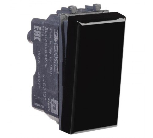 Выключатель "Черный квадрат", "Avanti", 16A, 1 мод.  4402101  DKC