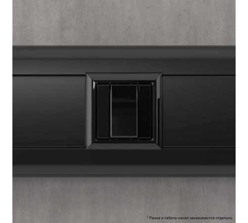 Выключатель "Черный квадрат", "Avanti", 16A, 1 мод.  4402101  DKC