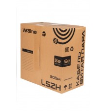 WR-UTP-4P-C5E-LSZH-GY Витая пара, неэкран., U/UTP, кат., 5e, 4 пары (0,50 мм), одножил., внут., LSZH, нг(A)-HF, серый, 305 м  505750  WRLine