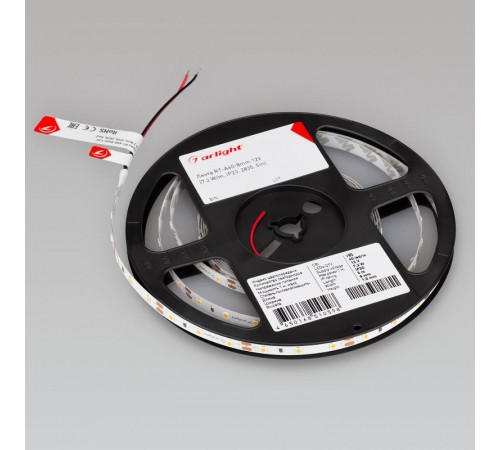 Лента светодиодная RT-A60-8mm 12V Day4000 (7.2 W/m, IP20, 2835, 5m) (arlight, Открытый)  015697(2)  Arlight