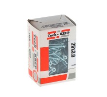 Саморезы универсальные 25х3,0 мм (200 шт) оцинкованные - коробка с окном ( 0,165 кг)  102163  Tech-KREP