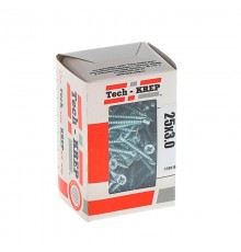 Саморезы универсальные 25х3,0 мм (200 шт) оцинкованные - коробка с окном ( 0,165 кг)  102163  Tech-KREP