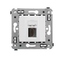 HDMI розетка одинарная в стену, тип А-А, "Avanti", "Белое облако"  4400253  DKC