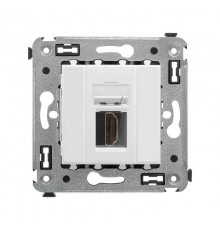 HDMI розетка одинарная в стену, тип А-А, "Avanti", "Белое облако"  4400253  DKC