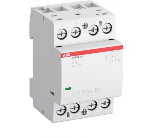 Контактор ESB40-30N-07 модульный (40А АС-1, 3НО), катушка 400В AC/DC  1SAE341111R0730  ABB
