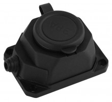 K-1e-B-IP44 ЭРА Колодка каучуковая с/з 1гн 16A IP44 черная  Б0044543  ЭРА