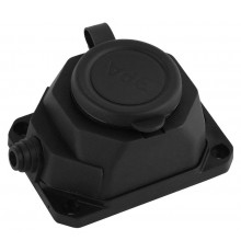 K-1e-B-IP44 ЭРА Колодка каучуковая с/з 1гн 16A IP44 черная  Б0044543  ЭРА