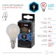 Лампа светодиодная F-LED P45-9w-840-E14 frost (филамент, шар мат, 9Вт, нейтр, E14)  Б0047027  ЭРА