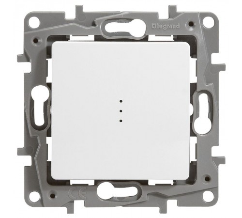 Etika Белый Переключатель с подсветкой, 10А, автозажимные клеммы  672215  Legrand