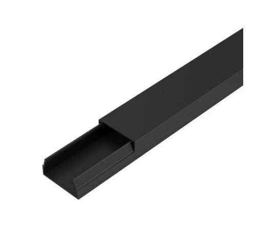 Кабель-канал черный 2-й замок в п/э 20х10 мм (96 м/уп) Промрукав  PR03.0211  Промрукав