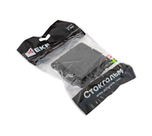 Механизм кнопки нажимной 10А черный Стокгольм  EZV10-221-10  EKF