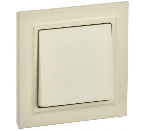 BRITE Выключатель 1-клавишный 10А в сборе ВСР10-1-0-БрКр бежевый  BR-V10-0-10-K10-F  IEK