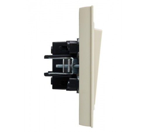 BRITE Выключатель 1-клавишный 10А в сборе ВСР10-1-0-БрКр бежевый  BR-V10-0-10-K10-F  IEK