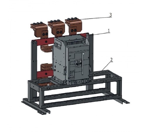 Блок замены автоматического выключателя-АВМ20СВ/НВ-OptiMat A-1000-S1-3P-50-D-MR5.2-B-C2200-M2-P05-S2-06  377599  КЭАЗ