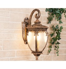 Светильник садово-парковый GLYF-8024D Andromeda D черное золото настенный  a027996  Elektrostandard