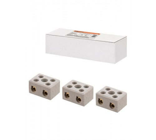 Керамический блок зажимов 15 Ампер 2 пары контактов с крепежным отверстием  SQ0531-0507  TDM