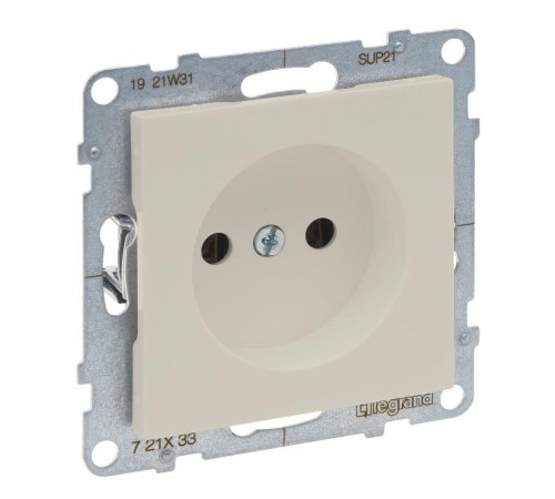 SUNO Силовая розетка 2К 16А 250В. Винтовые зажимы. Цвет "Слоновая кость"  721233  Legrand