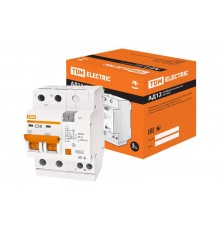 Выключатель автоматический дифференциального тока АД12 2п 50А C 300мА тип AC (4 мод)  SQ0204-0022  TDM