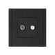FORTE&PIANO Розетка двойная TV+SAT FP138 черный  FP-AF20-O-K02  IEK