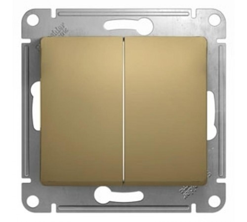 Glossa Титан Выключатель 2-клавишный, сх.5, 10АХ  GSL000451  SE