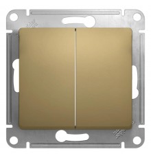 Glossa Титан Выключатель 2-клавишный, сх.5, 10АХ  GSL000451  SE