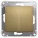 Glossa Титан Выключатель 2-клавишный, сх.5, 10АХ  GSL000451  SE