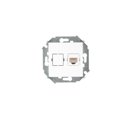 Simon 15 Белый Розетка компьютерная RJ45 кат.5е, Systimax  1591598-030  Simon