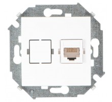 Simon 15 Белый Розетка компьютерная RJ45 кат.5е, Systimax  1591598-030  Simon