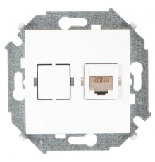 Simon 15 Белый Розетка компьютерная RJ45 кат.5е, Systimax  1591598-030  Simon