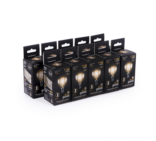 Лампа светодиодная Black LED Filament Шар E14 11W 720lm 2700K  105801111  Gauss