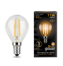 Лампа светодиодная Black LED Filament Шар E14 11W 720lm 2700K  105801111  Gauss