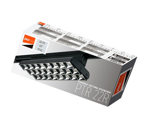 Светильник светодиодный трековый PTR 2260R 3S 60w 3000K 60°BL (чёрный) 280mm IP40  .5039476  Jazzway