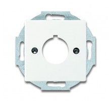 Плата центральная (накладка) с суппортом для командно-сигнальных приборов D=22.5 мм, future, белый бархат  1724-0-4296   2CKA001724A4296  ABB