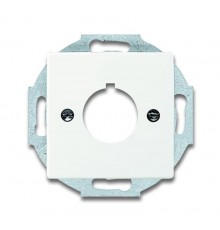 Плата центральная (накладка) с суппортом для командно-сигнальных приборов D=22.5 мм, future, белый бархат  1724-0-4296   2CKA001724A4296  ABB