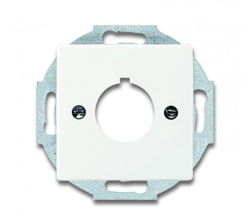 Плата центральная (накладка) с суппортом для командно-сигнальных приборов D=22.5 мм, future, белый бархат  1724-0-4296   2CKA001724A4296  ABB