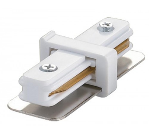 Соединитель для 2-х шинопроводов прямой внутренний однофазный белый. UBX-Q121 K11 WHITE 1 POLYBAG  10573  Volpe