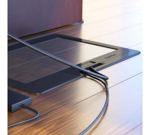 Лючок напольный 12 мод, черный RAL 9005  88012  DKC