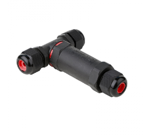 Соединитель кабельный T-образный 3 контактный IP68 0.5-2.5мм2 4-12мм  3pin-IP68-4-12T  VARTON