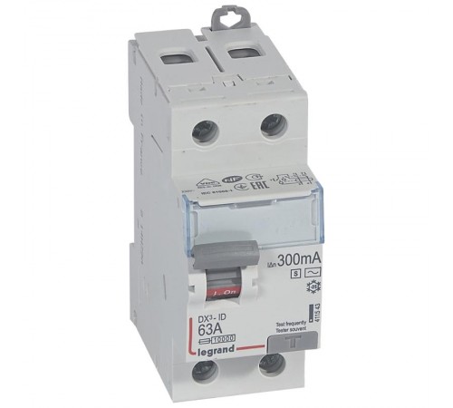 Выключатель дифференциальный (УЗО) DX3-ID 2п 63А 300мА тип AC-S  411543  Legrand