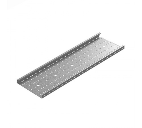 Промышленный лоток кабельный перфорированный 100х35х3000, толщ. 2,0 мм, Сендзимир цинк, 011130  ПЛКП-100х35х3000-2,0-СЦ   Ostec