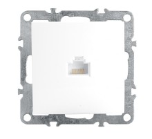 PST00-9107-01 Розетка компьютерная 1-местная RJ-45 (механизм), серия Эрна, белый  39314  STEKKER