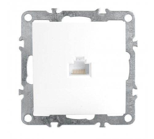 PST00-9107-01 Розетка компьютерная 1-местная RJ-45 (механизм), серия Эрна, белый  39314  STEKKER